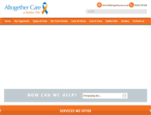 Tablet Screenshot of altogethercare.co.uk
